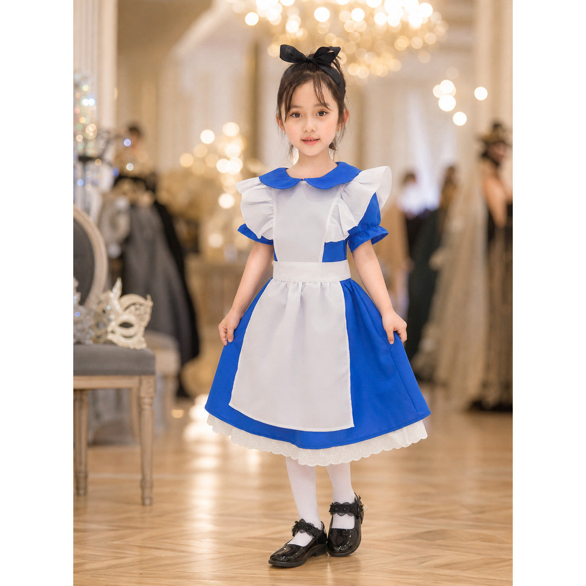 Children's princess dress with apron for a party