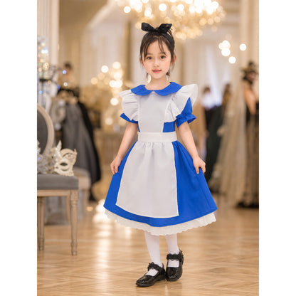 Children's princess dress with apron for a party