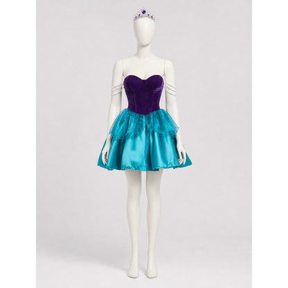 Carnival dress with a sweetheart neckline and ruffles