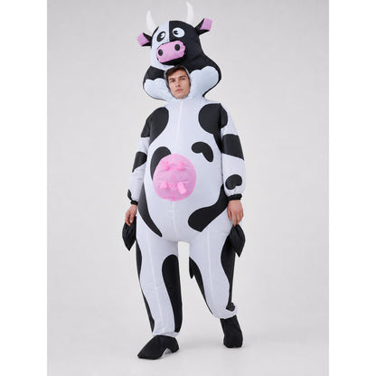 One-Piece Cow Costume with Hood for Halloween lifestyle