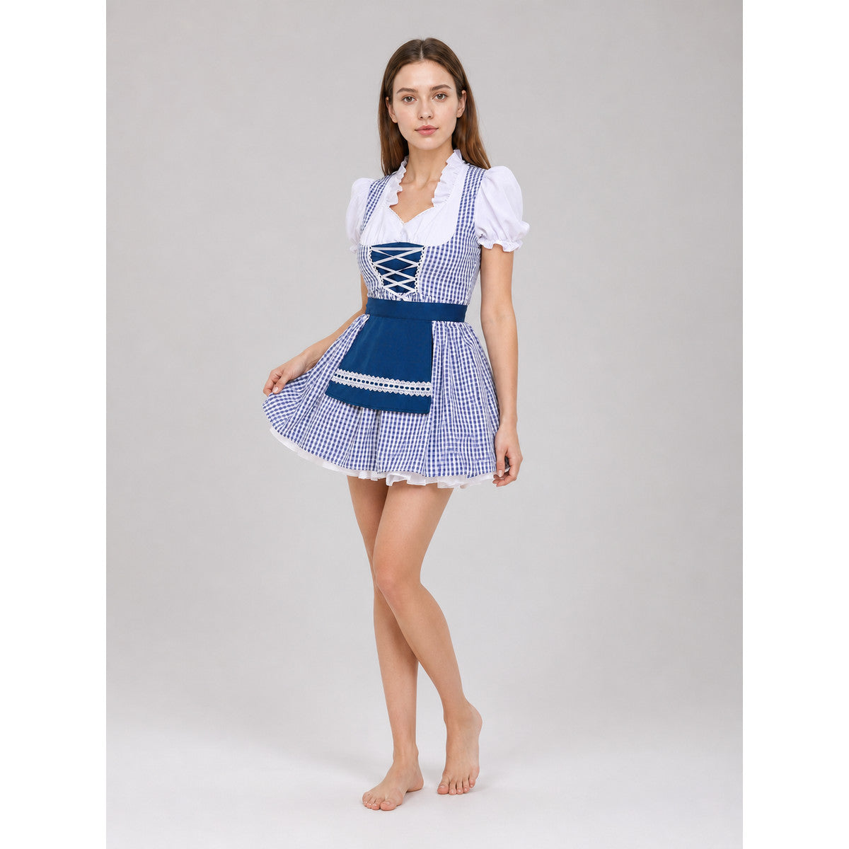 Bavarian-Style Costume Dress with Apron