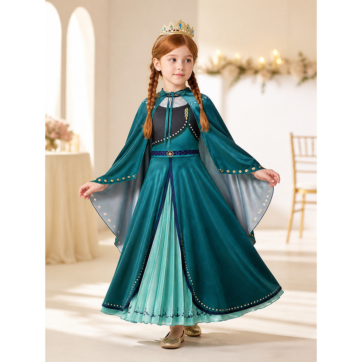 Turquoise Princess Costume for Cosplay lifestyle view