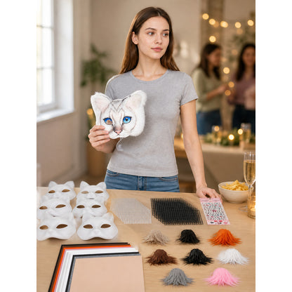 Halloween Cat-Ear Carnival Headpiece lifestyle view