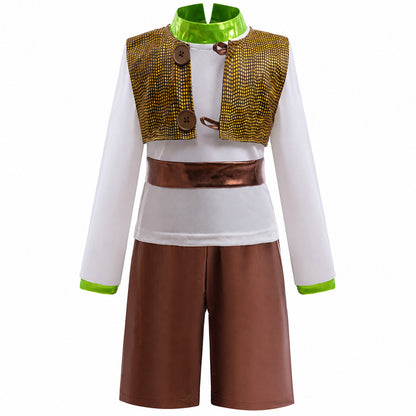 Shrek Carnival Costume: Vest, Shorts, and Belt lifestyle view