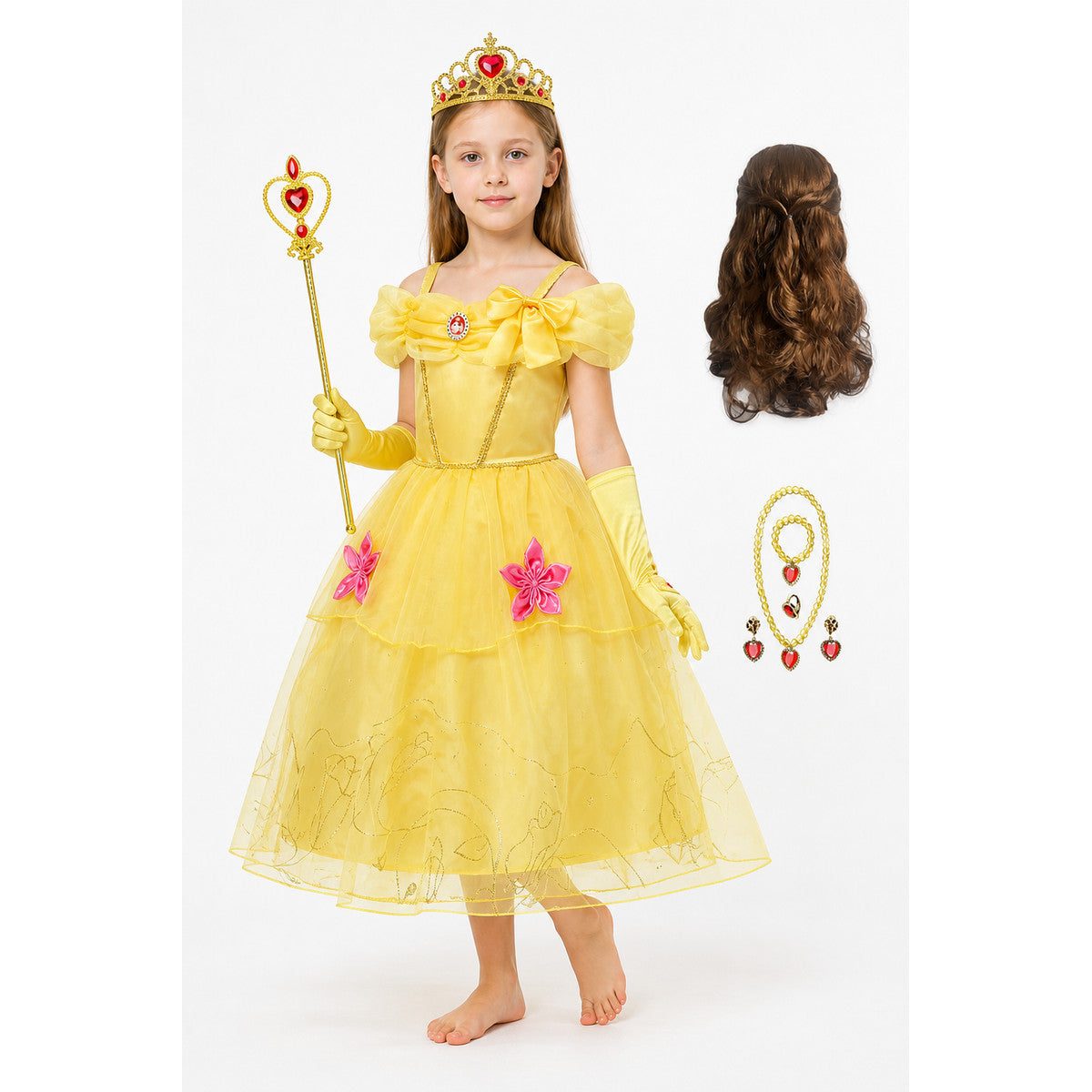 Princess Costume with Full Skirt and Accessories Costume Accessories detail