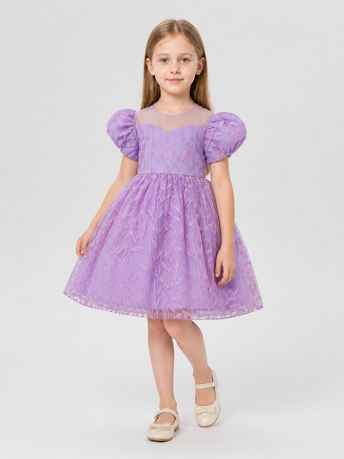 Embroidered Tutu Dress for Birthdays and Piano Playing Costume Dresses detail