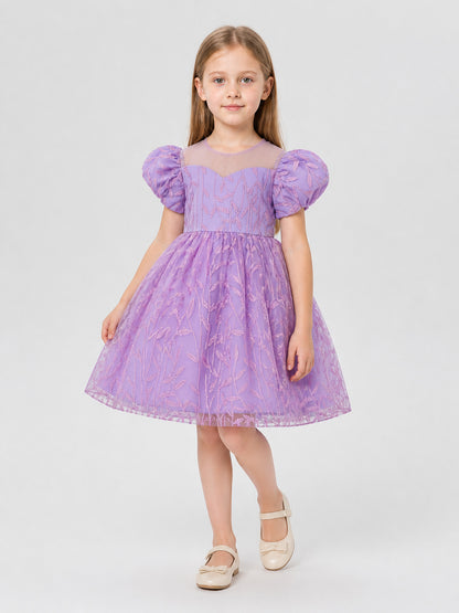Embroidered Tutu Dress for Birthdays and Piano Playing Costume Dresses detail
