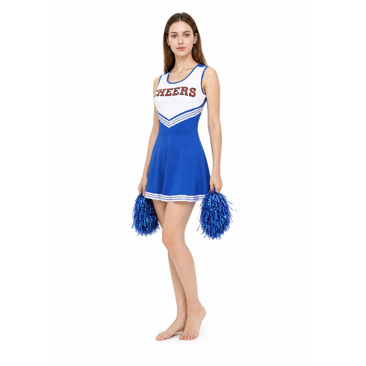 Cheerleading Costume, Dress with Pom-Poms