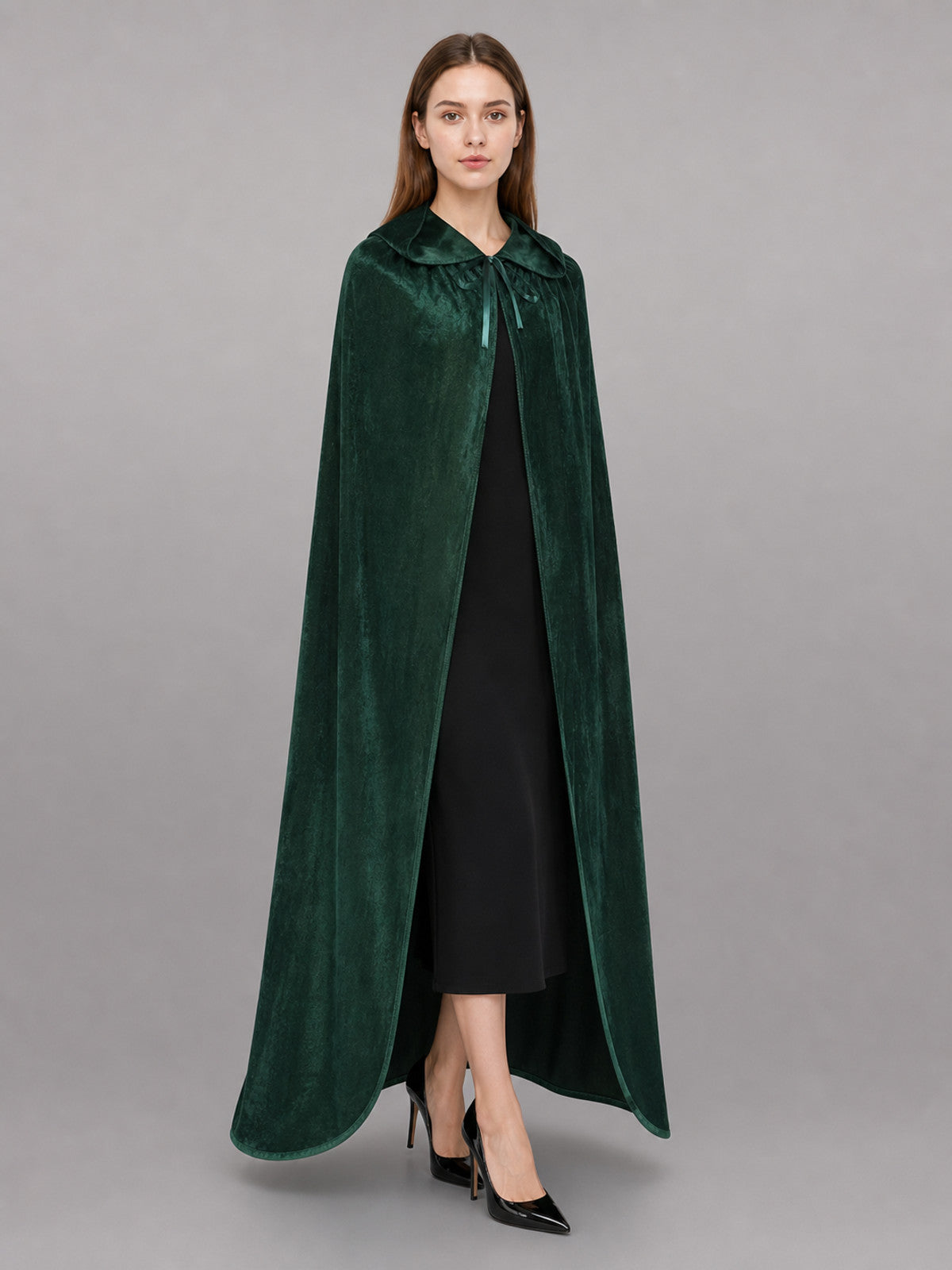 Green Gothic Hooded Carnival Cloak