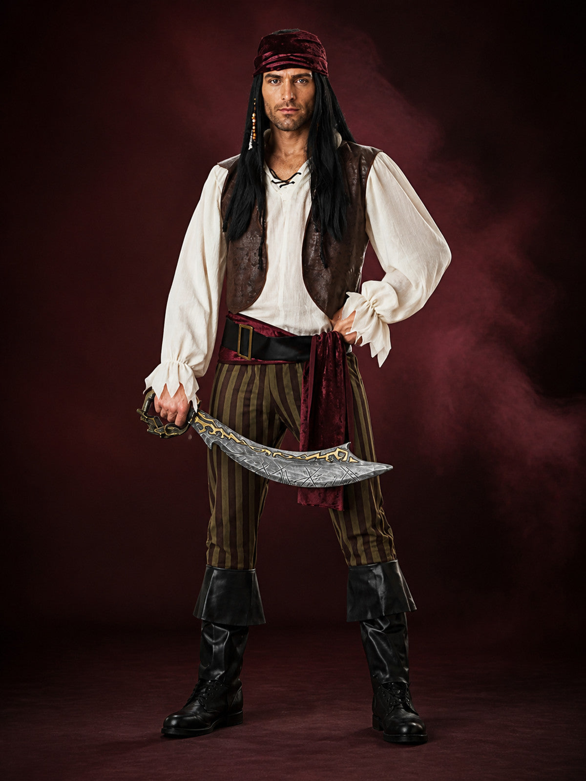 Captain Jack Sparrow Pirate Costume for Halloween main product view