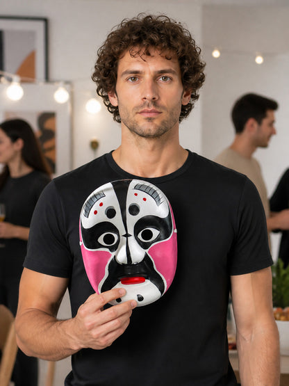 Carnival Mask with Painted Design in Chinese Opera Style