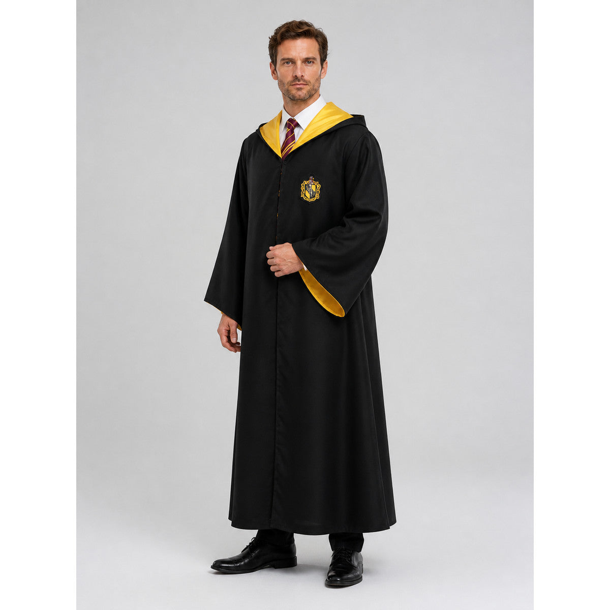 Black Gryffindor Robe with Hood for Cosplay lifestyle