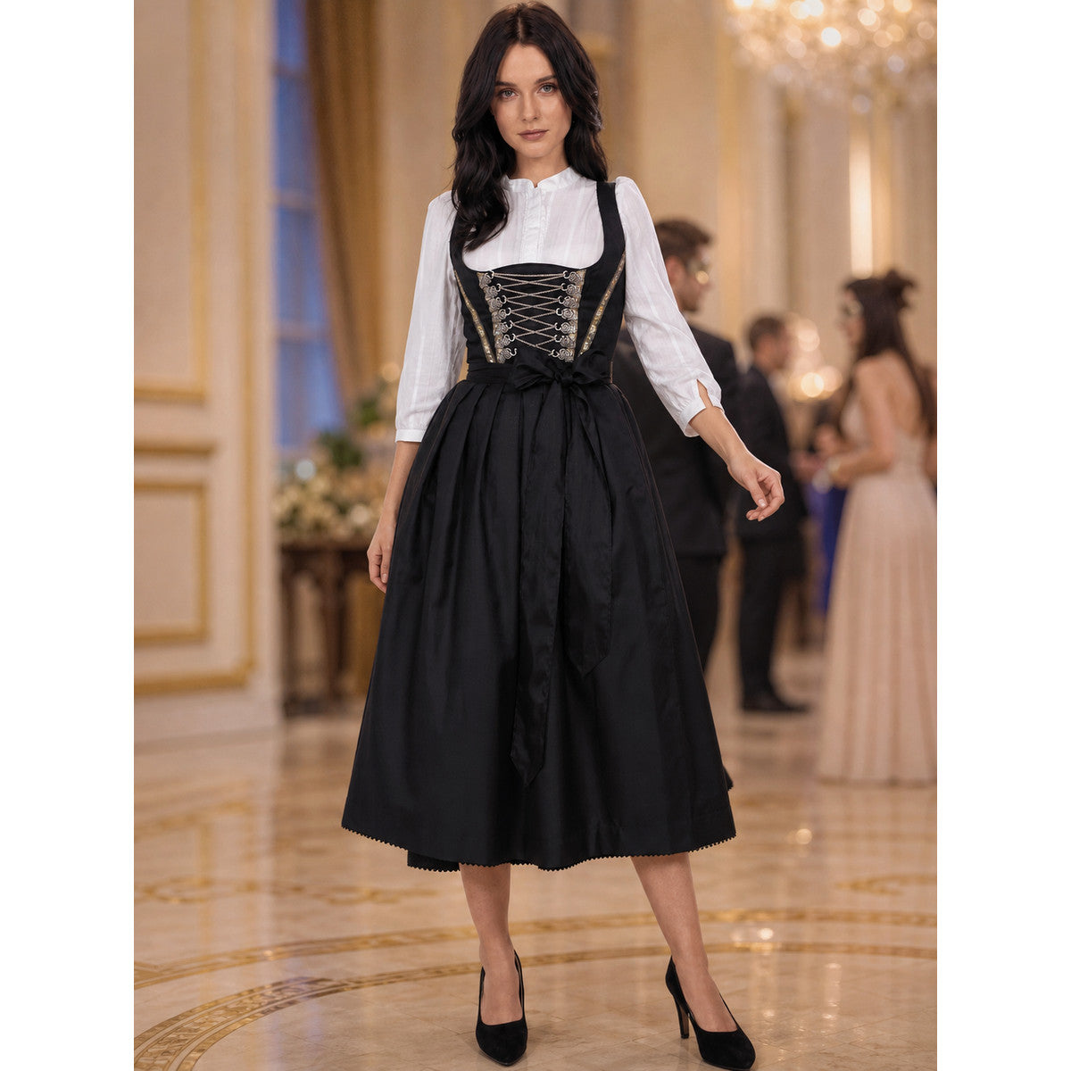Dirndl Dress with Lacing for Oktoberfest lifestyle view
