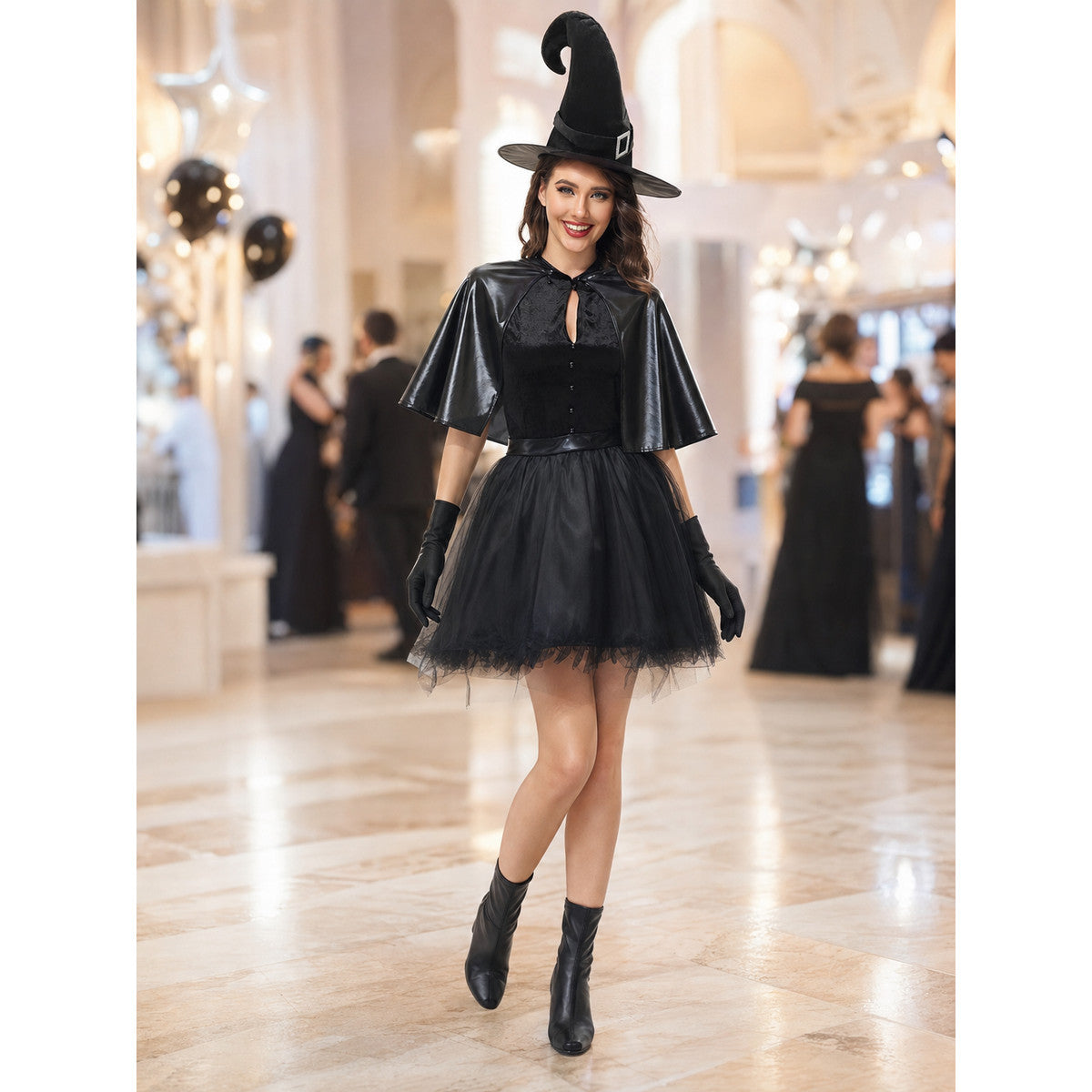 Halloween Costume: Black Dress with Cape