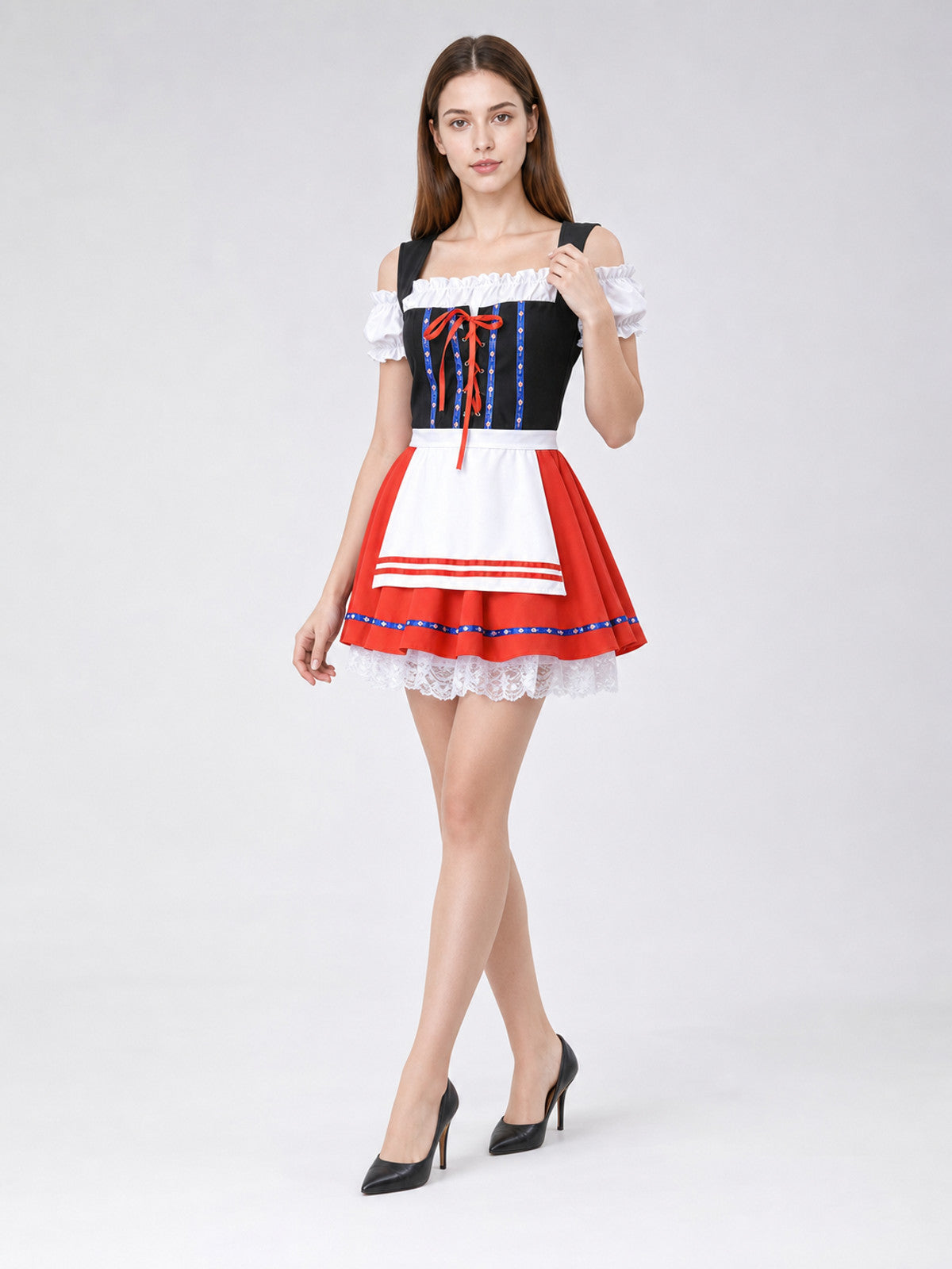 Oktoberfest-Style Costume Dress with Apron
