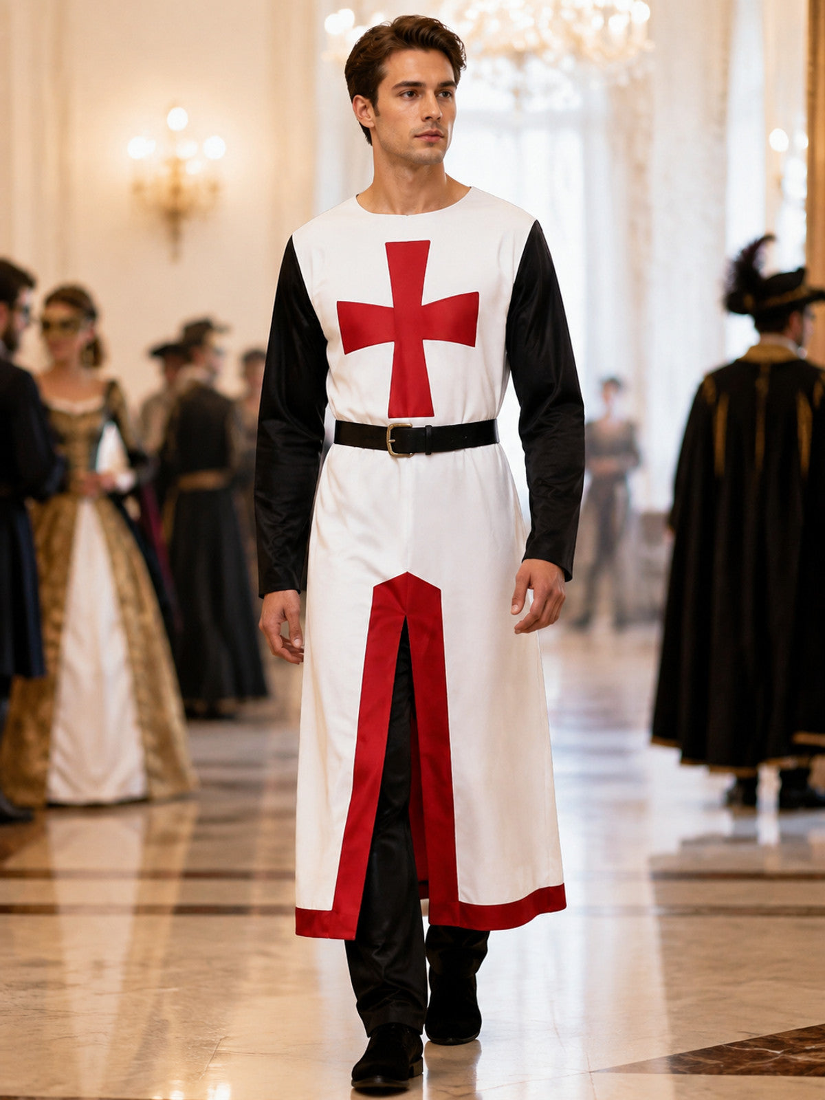 Medieval Carnival Costume with Tunic and Pants lifestyle view