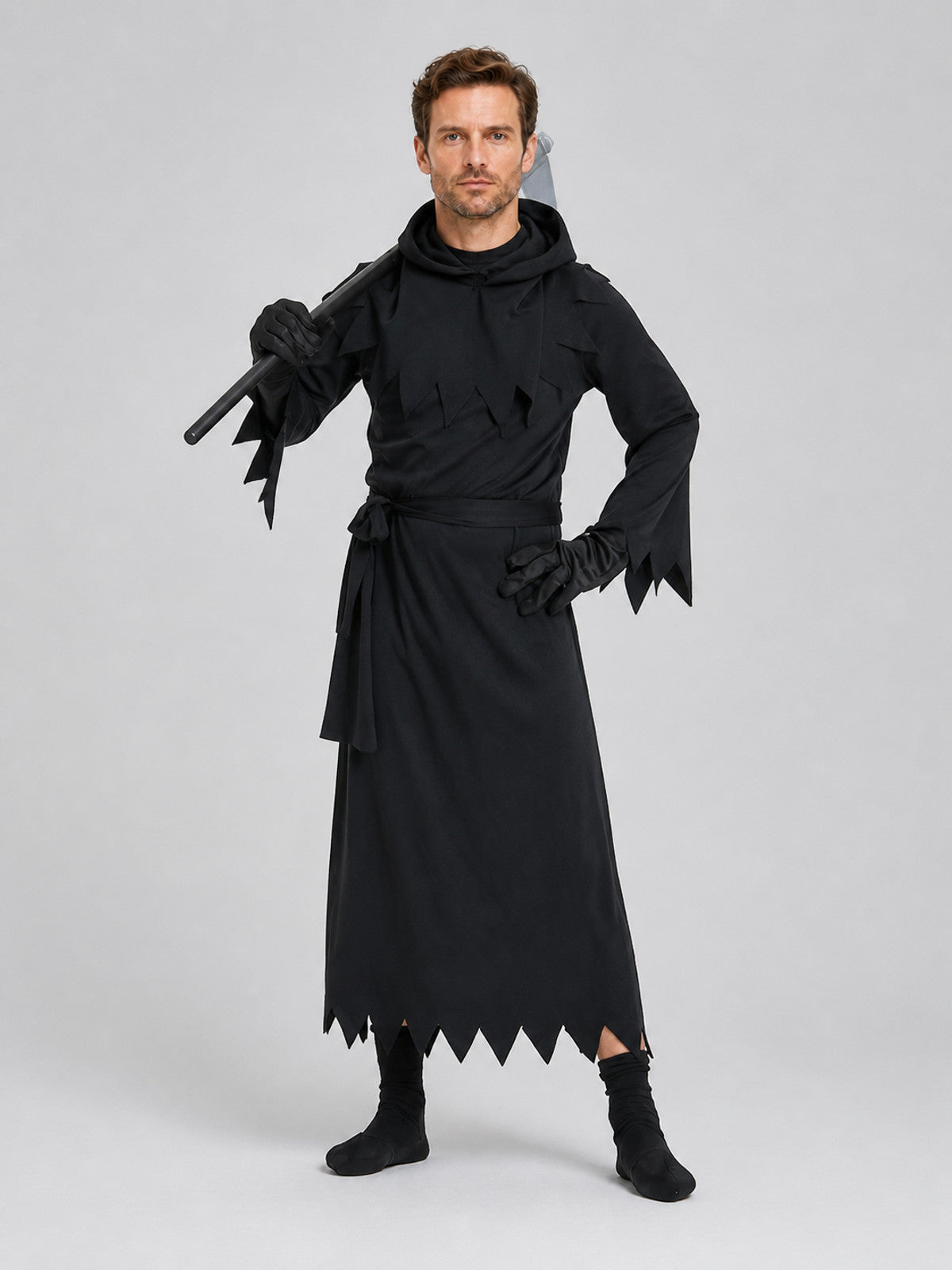 Black Reaper cosplay costume with hood Costumes detail