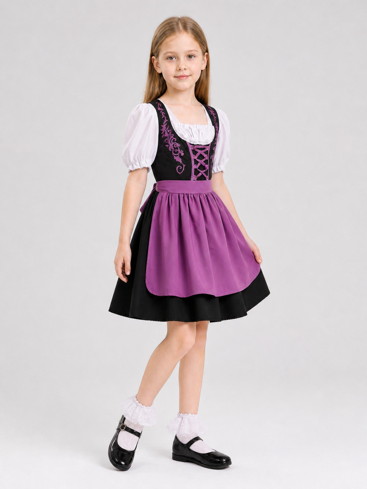Children’s Traditional Dress with Apron and Full Skirt