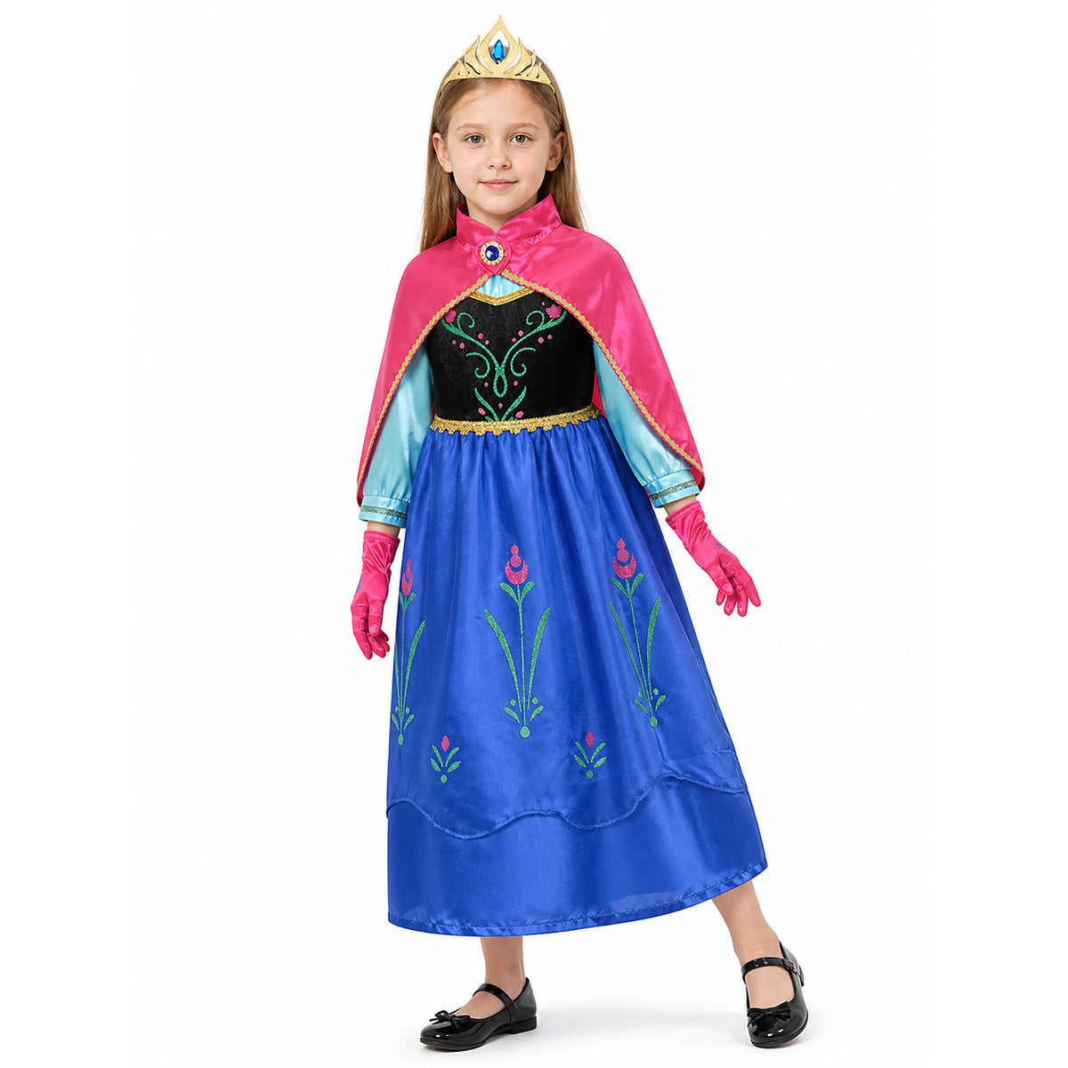 Princess Anna Costume with Cape and Crown Costume Capes detail