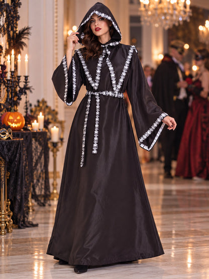 Witch Costume with Dress, Hood, and Belt
