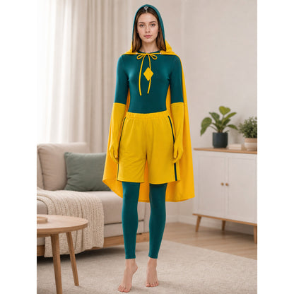 Cosplay Costume with Cape, Hood, and Gloves lifestyle view