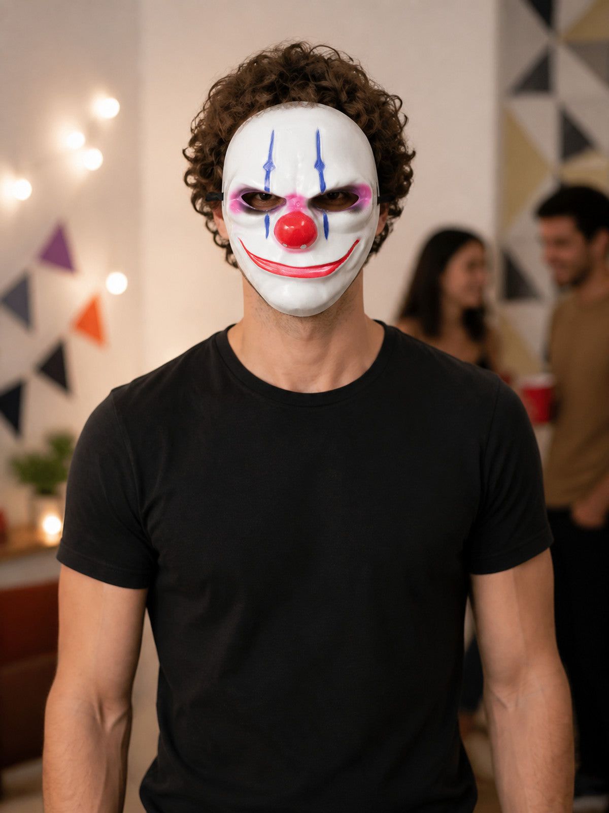 Clown Masquerade Mask for Halloween and Cosplay lifestyle view
