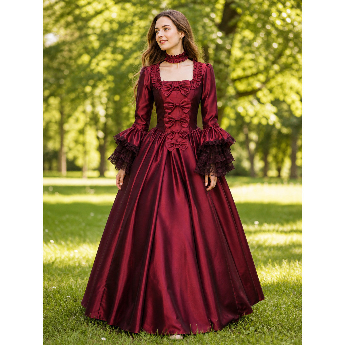 Long Gothic Victorian-Style Dress lifestyle view