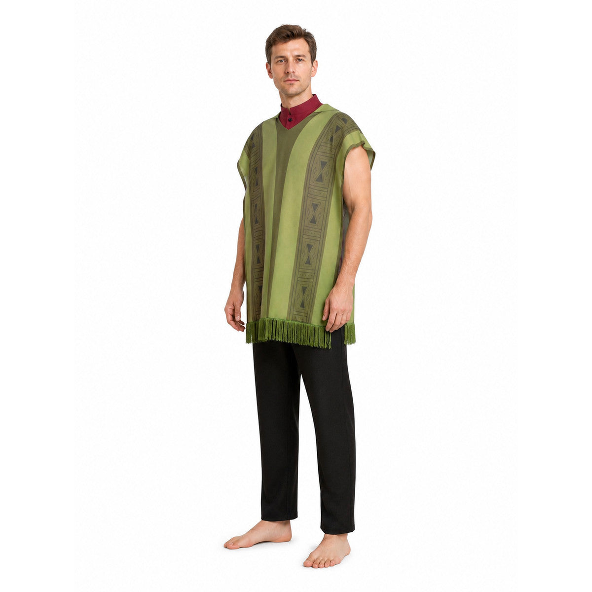Cosplay costume with a sleeveless fringed tunic and pants Costumes detail
