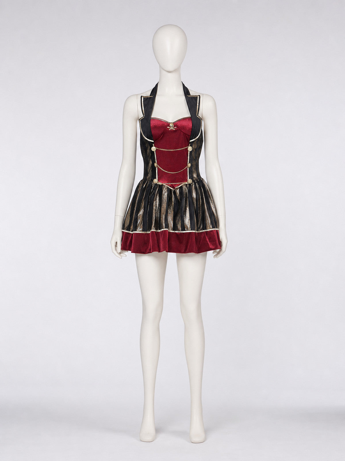 Pirate-Style Carnival Dress with Decorative Details