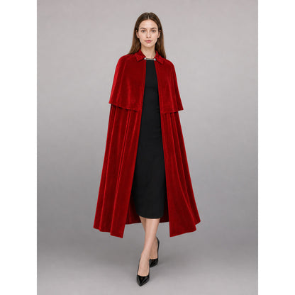 Long Red Medieval Carnival Cloak