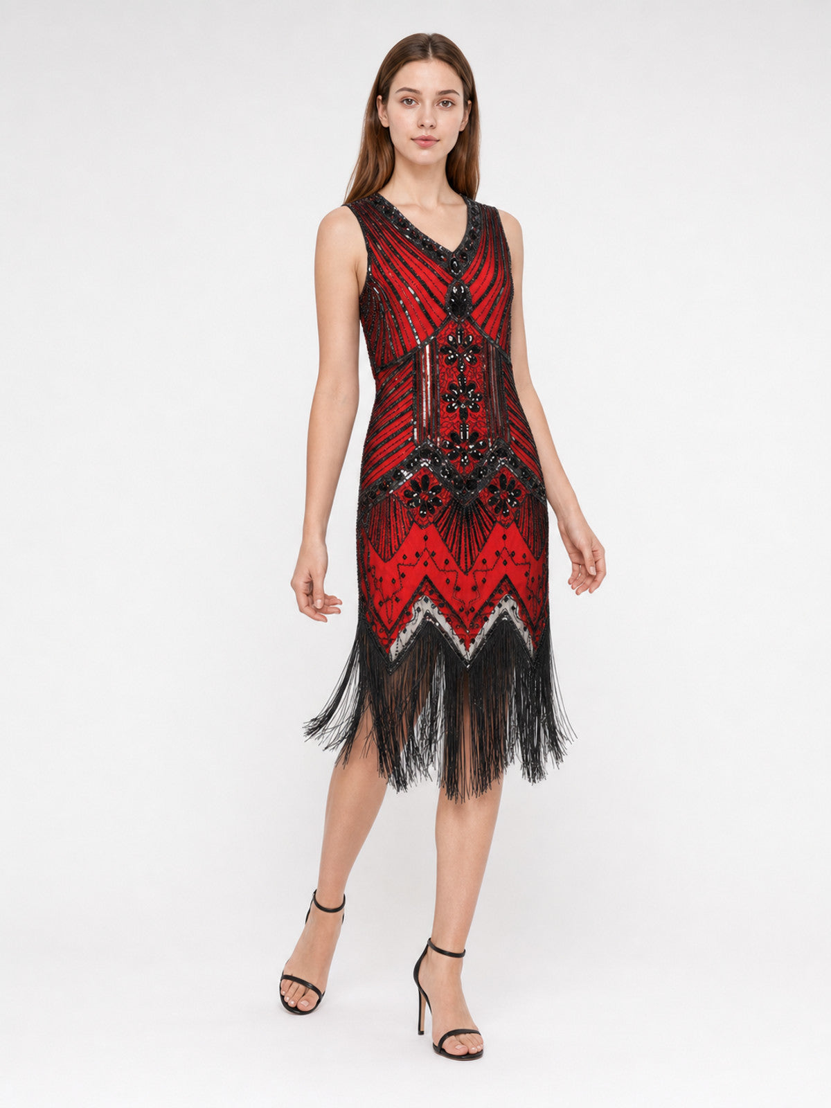 Gatsby-Style Fringe and Sequin Dress Costume Dresses detail