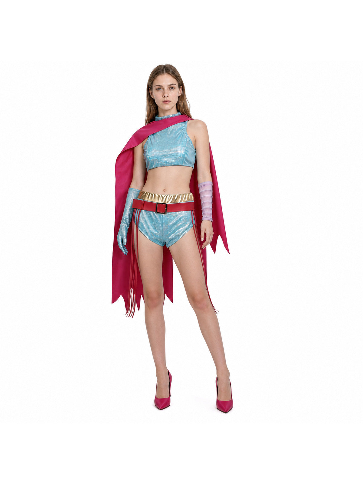 Cosplay Costume Top and Shorts with Accessories Costume Accessories detail
