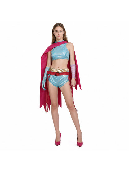 Cosplay Costume Top and Shorts with Accessories Costume Accessories detail