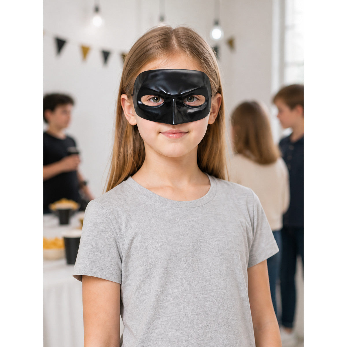 Black 3D Halloween Mask for Cosplay lifestyle view