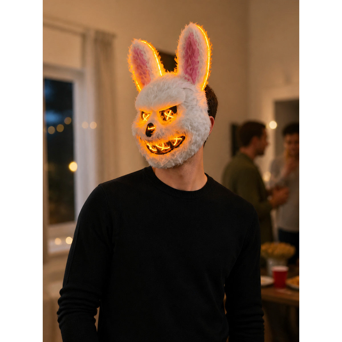 Halloween Glowing Bunny Carnival Headpiece lifestyle view