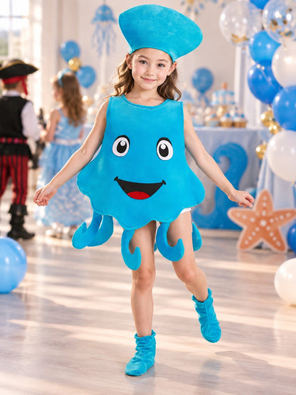 Kids' Octopus Costume Turquoise-Blue