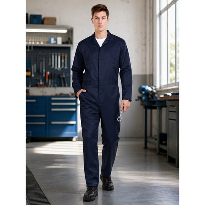 Adult Blue Costume Jumpsuit with Knives lifestyle view