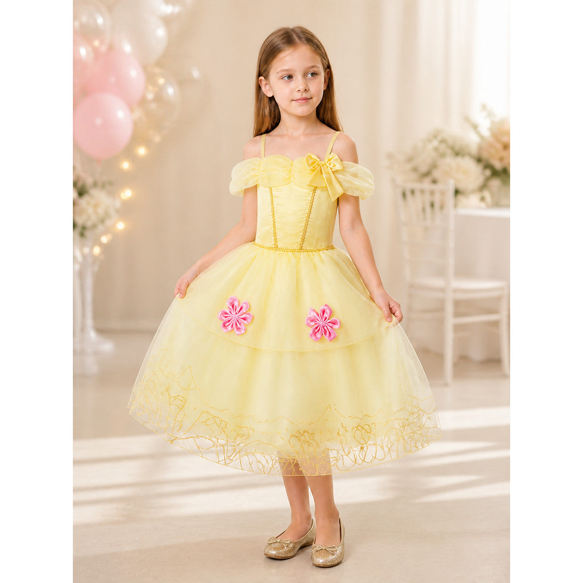 Yellow Princess Costume for Halloween lifestyle view