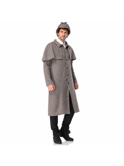 Sherlock Holmes Costume with a Plaid Cape Costume Capes detail