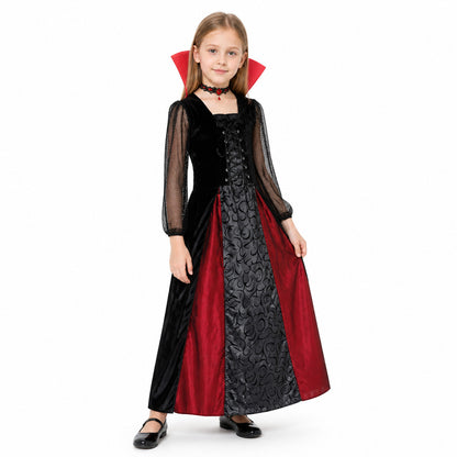 Halloween Vampire Costume with Dress and Accessories