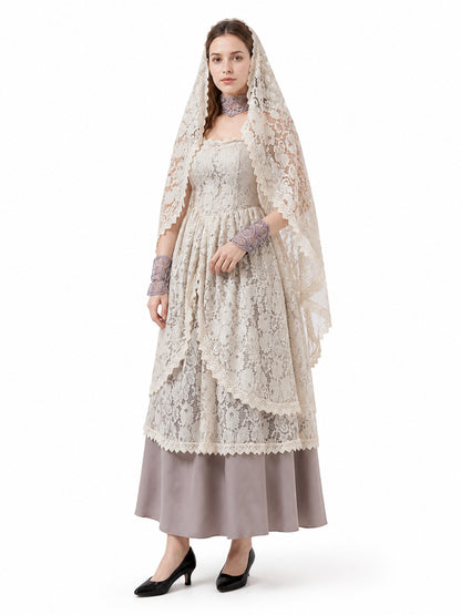 Death Cloak with Lace Cape and Dress for Halloween