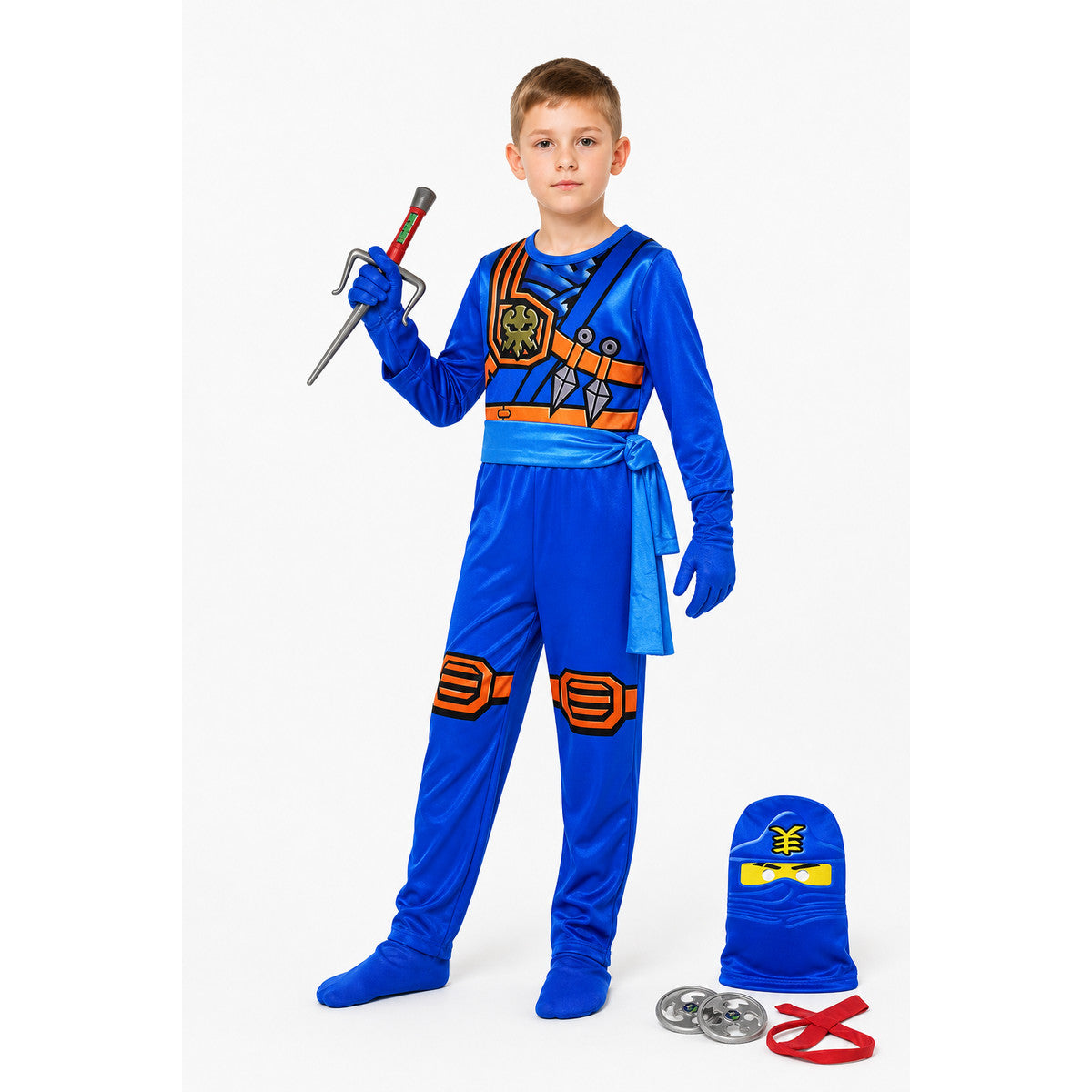 Kids' Ninja Costume with Mask and Gloves Costume Masks detail