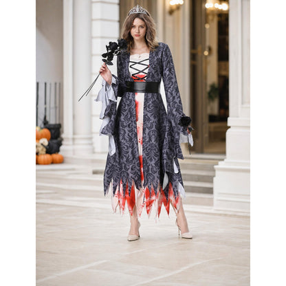 Gothic Vampire Costume: Dress, Belt, and Crown lifestyle