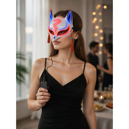 Carnival Headpiece, Glowing Fox Mask lifestyle view