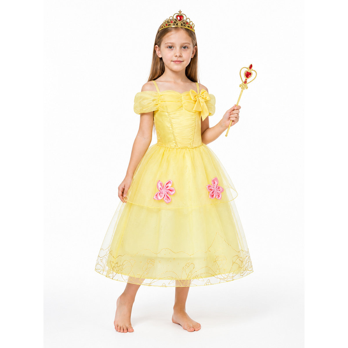 Princess Dress with Crown and Magic Wand Costume Dresses detail