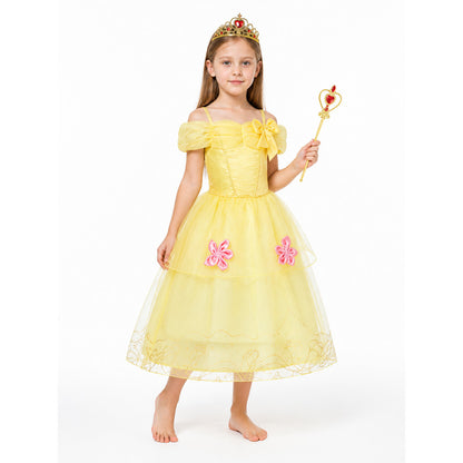 Princess Dress with Crown and Magic Wand Costume Dresses detail