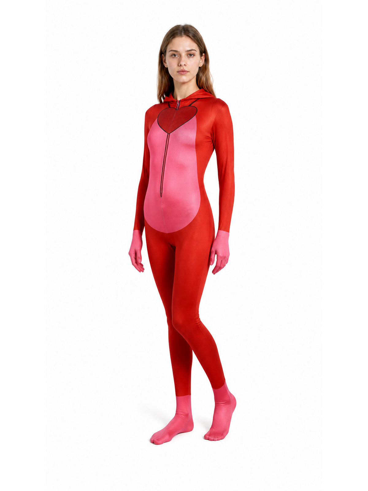 Red Bear Costume with Mask for Cosplay