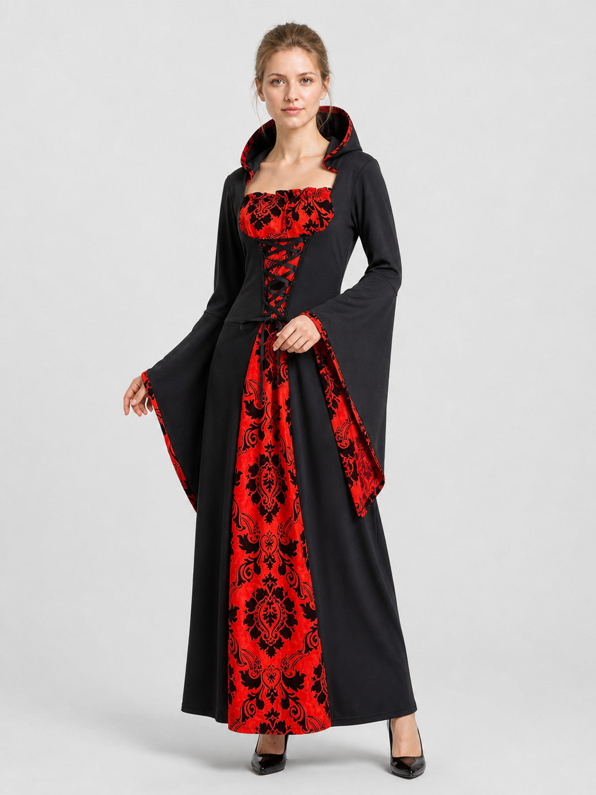 Long Hooded Witch Dress for Halloween Costume Dresses detail