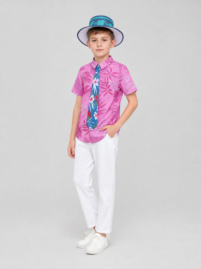 Nick Cosplay Costume: Shirt, Pants, Tie, Hat