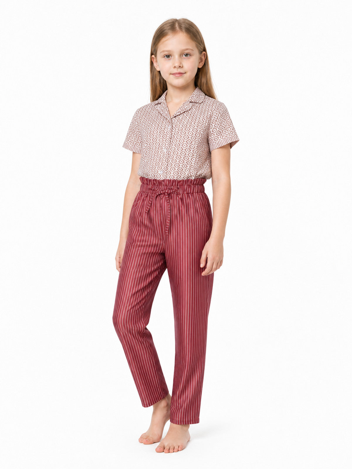 Two-Piece Suit with Shirt and Pants, Geometric Prints product detail